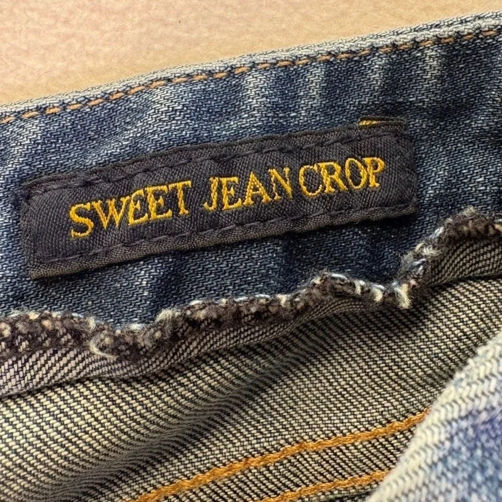 Lucky Brand Sweet Jean Crop Medium Wash Denim Jeans Womens Size 8 29 Mid Rise